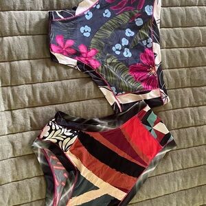 Bumtastic 2 pairs Geometric High-Waisted Bikini Bottoms